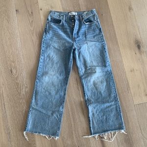Denim Forum High Rise Wide Leg Jeans